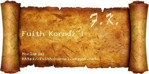 Fuith Kornél névjegykártya